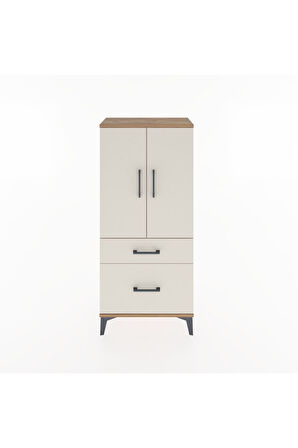 Hyperion Dolap 2 Raflı 2 Çekmeceli 2 Kapaklı 60x44x134 Çam-Aytaşı