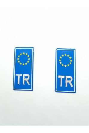 Tr Avrupa Birliği Krom Yazılı Plaka Sticker