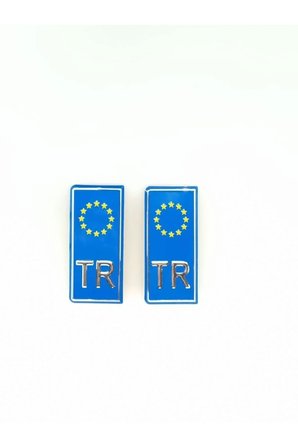 Tr Avrupa Birliği Krom Yazılı Plaka Sticker