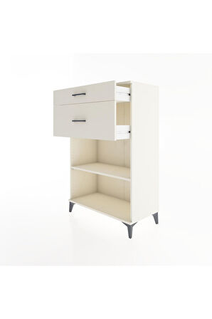 Hyperion Dolap Tek Raflı 2 Çekmeceli 88x44x134 Aytaşı-Aytaşı