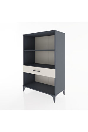 Hyperion Dolap 2 Raflı Tek Çekmeceli 88x44x134 Antrasit-Aytaşı