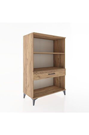 Hyperion Dolap 2 Raflı Tek Çekmeceli 88x44x134 Çam-Çam