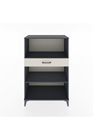 Hyperion Dolap 2 Raflı Tek Çekmeceli 88x44x134 Antrasit-Aytaşı