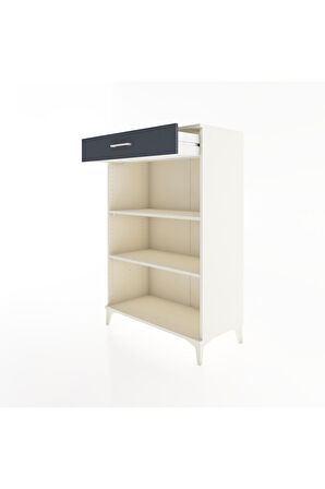 Hyperion Dolap 2 Raflı Tek Çekmeceli 88x44x134 Aytaşı-Antrasit