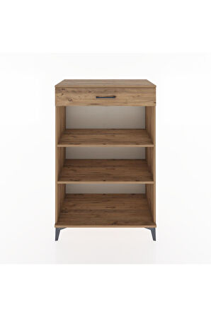Hyperion Dolap 2 Raflı Tek Çekmeceli 88x44x134 Çam-Çam