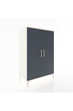 Hyperion Dolap 2 Kapaklı Tek Askılı 88x44x134 Aytaşı-Antrasit