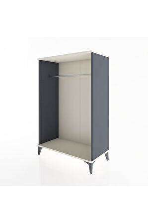 Hyperion Dolap Tek Askılı 88x44x134 Antrasit-Aytaşı