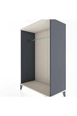 Hyperion Dolap Tek Askılı 88x44x134 Antrasit-Aytaşı