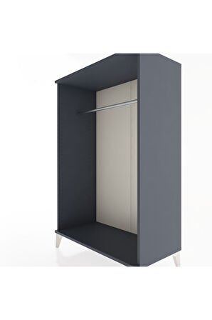 Hyperion Dolap Tek Askılı 88x44x134 Antrasit-Antrasit