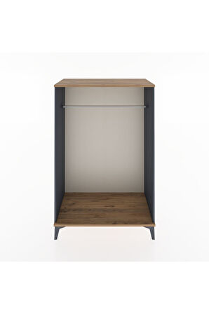 Hyperion Dolap Tek Askılı 88x44x134 Antrasit-Çam