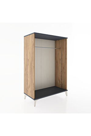 Hyperion Dolap Tek Askılı 88x44x134 Çam-Antrasit