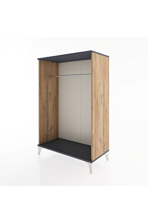Hyperion Dolap Tek Askılı 88x44x134 Çam-Antrasit