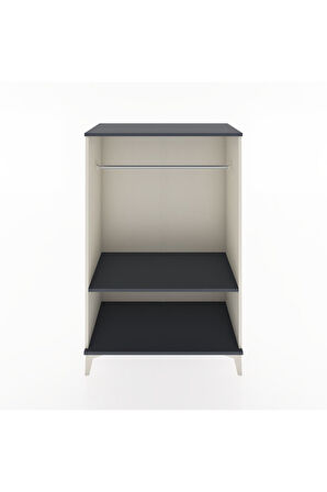 Hyperion Dolap Tek Raflı Tek Askılı 88x44x134 Aytaşı-Antrasit