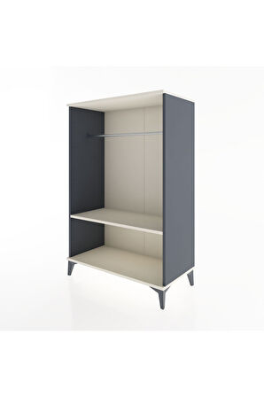 Hyperion Dolap Tek Raflı Tek Askılı 88x44x134 Antrasit-Aytaşı