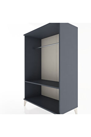 Hyperion Dolap Tek Raflı Tek Askılı 88x44x134 Antrasit-Antrasit