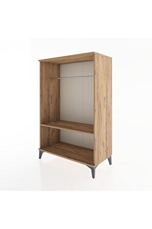 Hyperion Dolap Tek Raflı Tek Askılı 88x44x134 Çam-Çam