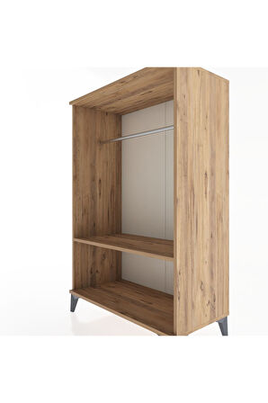 Hyperion Dolap Tek Raflı Tek Askılı 88x44x134 Çam-Çam