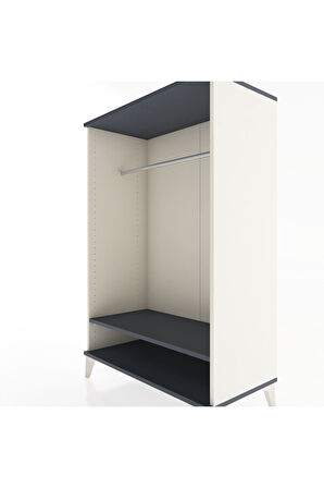Hyperion Dolap Tek Raflı Tek Askılı 88x44x134 Aytaşı-Antrasit