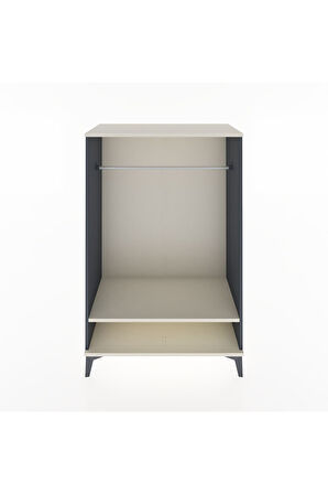 Hyperion Dolap Tek Raflı Tek Askılı 88x44x134 Antrasit-Aytaşı