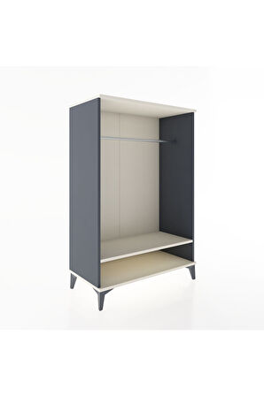 Hyperion Dolap Tek Raflı Tek Askılı 88x44x134 Antrasit-Aytaşı