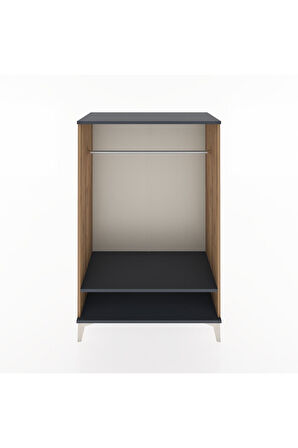 Hyperion Dolap Tek Raflı Tek Askılı 88x44x134 Çam-Antrasit