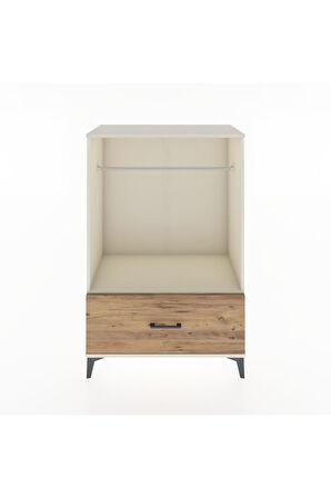 Hyperion Dolap Tek Raflı Tek Çekmeceli Tek Askılı 88x44x134 Aytaşı-Çam
