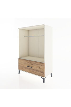 Hyperion Dolap Tek Raflı Tek Çekmeceli Tek Askılı 88x44x134 Aytaşı-Çam
