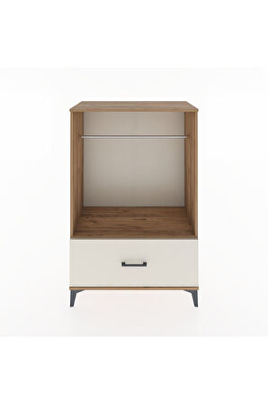 Hyperion Dolap Tek Raflı Tek Çekmeceli Tek Askılı 88x44x134 Çam-Aytaşı