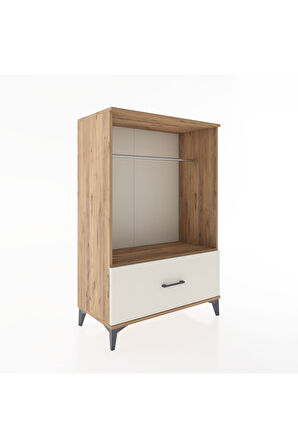 Hyperion Dolap Tek Raflı Tek Çekmeceli Tek Askılı 88x44x134 Çam-Aytaşı