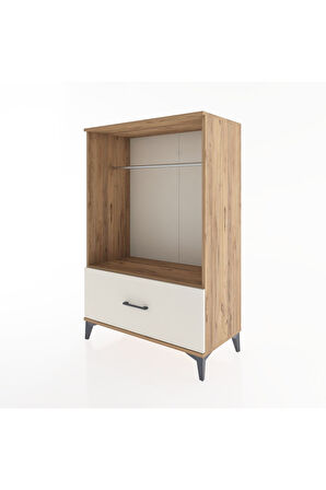 Hyperion Dolap Tek Raflı Tek Çekmeceli Tek Askılı 88x44x134 Çam-Aytaşı