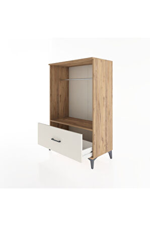 Hyperion Dolap Tek Raflı Tek Çekmeceli Tek Askılı 88x44x134 Çam-Aytaşı