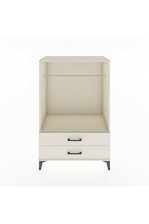 Hyperion Dolap Tek Raflı 2 Çekmeceli Tek Askılı 88x44x134 Aytaşı-Aytaşı