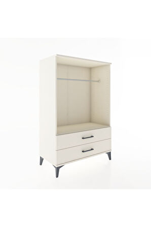 Hyperion Dolap Tek Raflı 2 Çekmeceli Tek Askılı 88x44x134 Aytaşı-Aytaşı