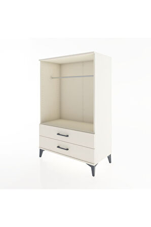 Hyperion Dolap Tek Raflı 2 Çekmeceli Tek Askılı 88x44x134 Aytaşı-Aytaşı