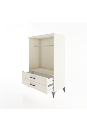 Hyperion Dolap Tek Raflı 2 Çekmeceli Tek Askılı 88x44x134 Aytaşı-Aytaşı