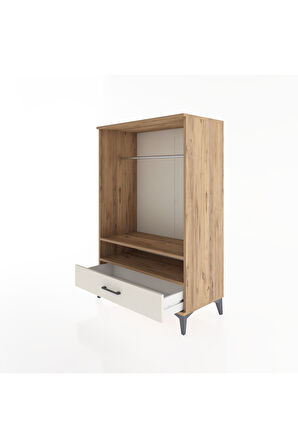 Hyperion Dolap 2 Raflı Tek Çekmeceli Tek Askılı 88x44x134 Çam-Aytaşı