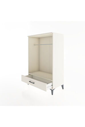 Hyperion Dolap Tek Raflı Tek Çekmeceli Tek Askılı 88x44x134 Aytaşı-Aytaşı