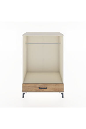 Hyperion Dolap Tek Raflı Tek Çekmeceli Tek Askılı 88x44x134 Aytaşı-Çam