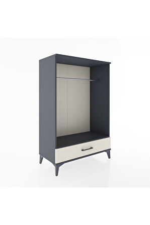 Hyperion Dolap Tek Raflı Tek Çekmeceli Tek Askılı 88x44x134 Antrasit-Aytaşı