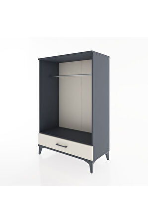 Hyperion Dolap Tek Raflı Tek Çekmeceli Tek Askılı 88x44x134 Antrasit-Aytaşı