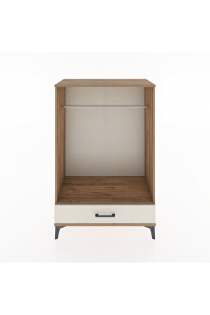 Hyperion Dolap Tek Raflı Tek Çekmeceli Tek Askılı 88x44x134 Çam-Aytaşı