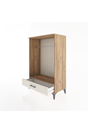 Hyperion Dolap Tek Raflı Tek Çekmeceli Tek Askılı 88x44x134 Çam-Aytaşı