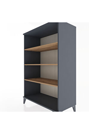 Hyperion Dolap 3 Raflı 88x44x134 Antrasit-Çam