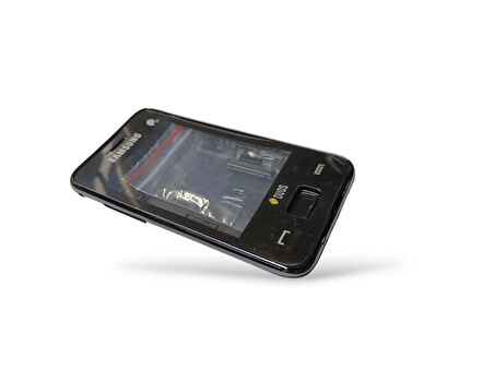 Samsung S5220 Kasa Samsung S5222 Star 3 Uyumlu Siyah Renk Orta Kasa Ön Arka Kapak Tuş Takımı 
