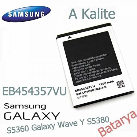 Samsung S5360 Batarya Eb454357Vu Samsung Galaxy Wawe Y Uyumlu