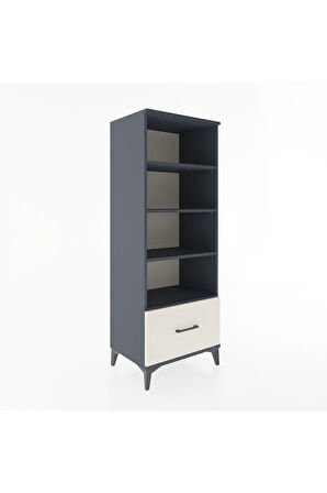 Hyperion Dolap 4 Raflı Tek Çekmeceli 60x44x163 Antrasit-Aytaşı