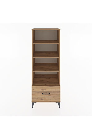 Hyperion Dolap 4 Raflı Tek Çekmeceli 60x44x163 Çam-Çam