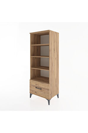 Hyperion Dolap 4 Raflı Tek Çekmeceli 60x44x163 Çam-Çam