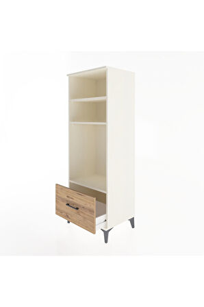 Hyperion Dolap 3 Raflı Tek Çekmeceli 60x44x163 Aytaşı-Çam