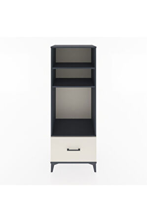 Hyperion Dolap 3 Raflı Tek Çekmeceli 60x44x163 Antrasit-Aytaşı